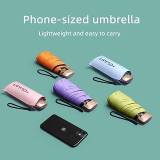Mini umbrella five-fold umbrella UV protection folding sunshade dual-use sunny umbrella