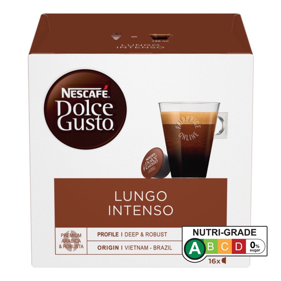 Nescafe Dolce Gusto Black Coffee Capsules / Pods Lungo Intenso, Food