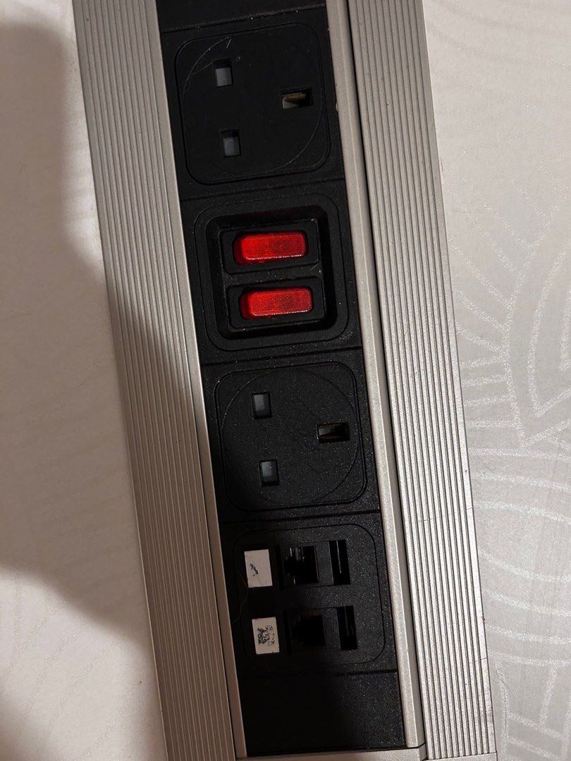 Netbox Turn Table office with build in socket plug, Furniture & Home ...