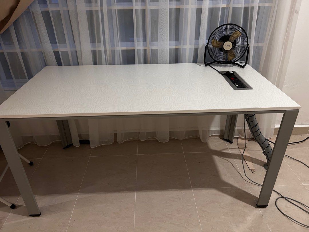 Netbox Turn Table office with build in socket plug, Furniture & Home ...