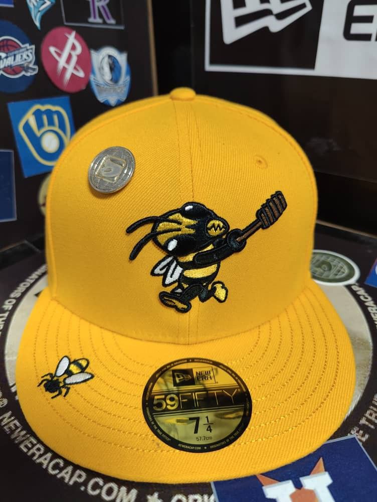 Men's New Era Gold Salt Lake Bees Authentic Collection 59FIFTY Fitted Hat