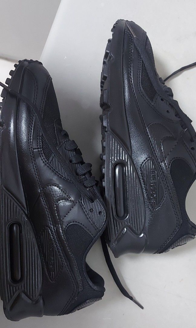 All black sale leather nike