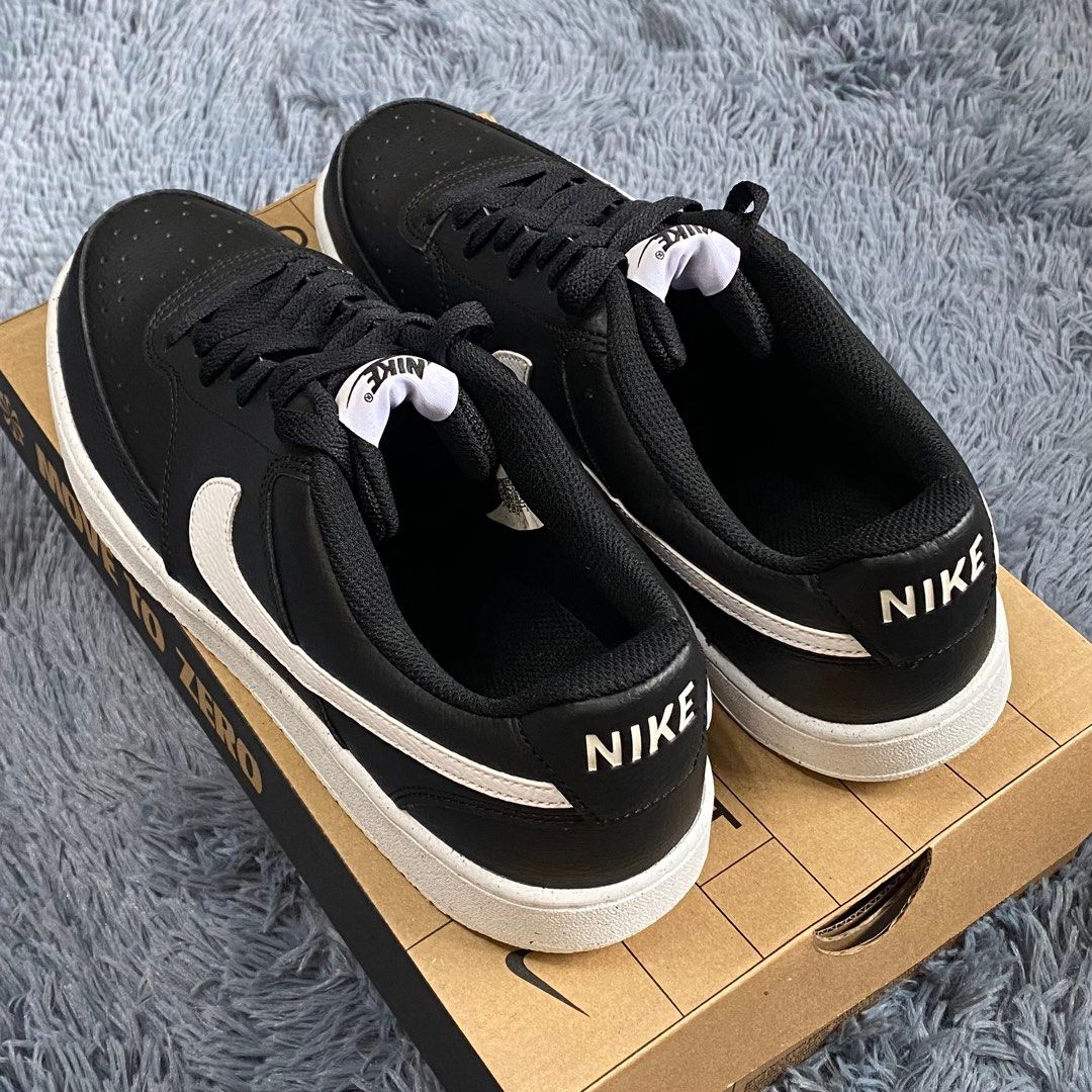 Nike Court Vision Low Next Nature Shoes (Size 10 US men) Black White on