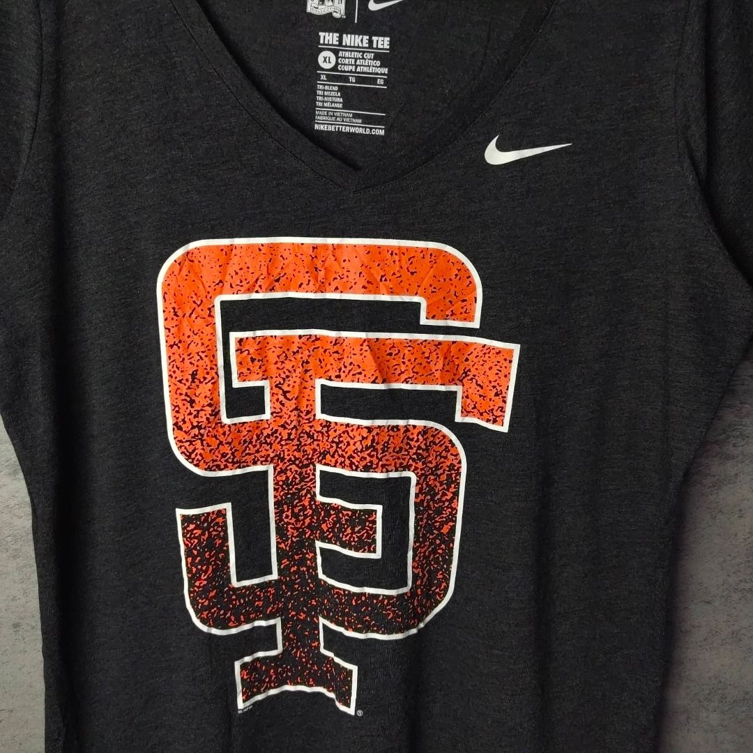 Women's San Francisco Giants Nike Orange/Black Next Up Tri-Blend