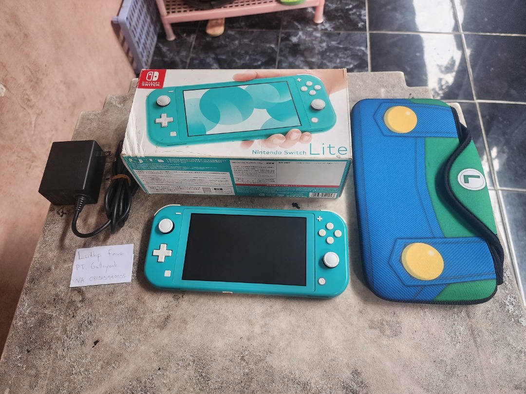 Nintendo Switch Lite CFW Atmos Turquoise Fullset 128GB 00, Video Game ...