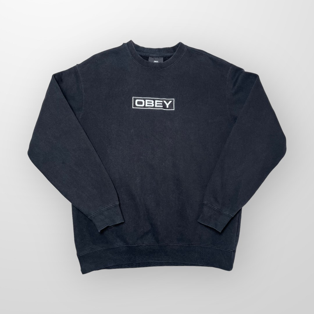 Obey Black Sweatshirt Men s Fashion Coats Jackets and Outerwear