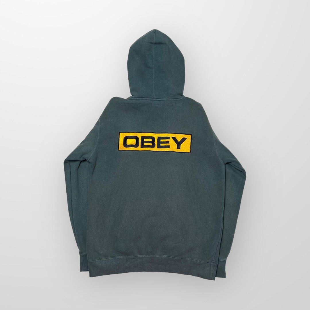 Green hot sale obey hoodie