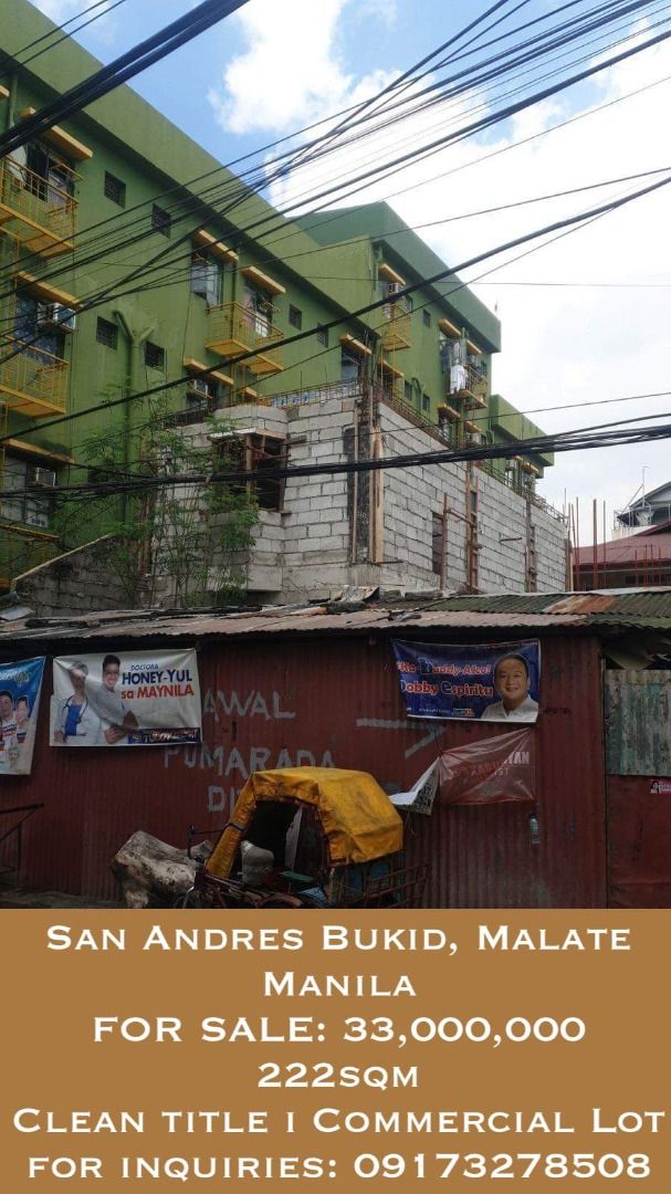 **one away** San Andres Bukid, Malate Manila Commercial Lot 222sqm