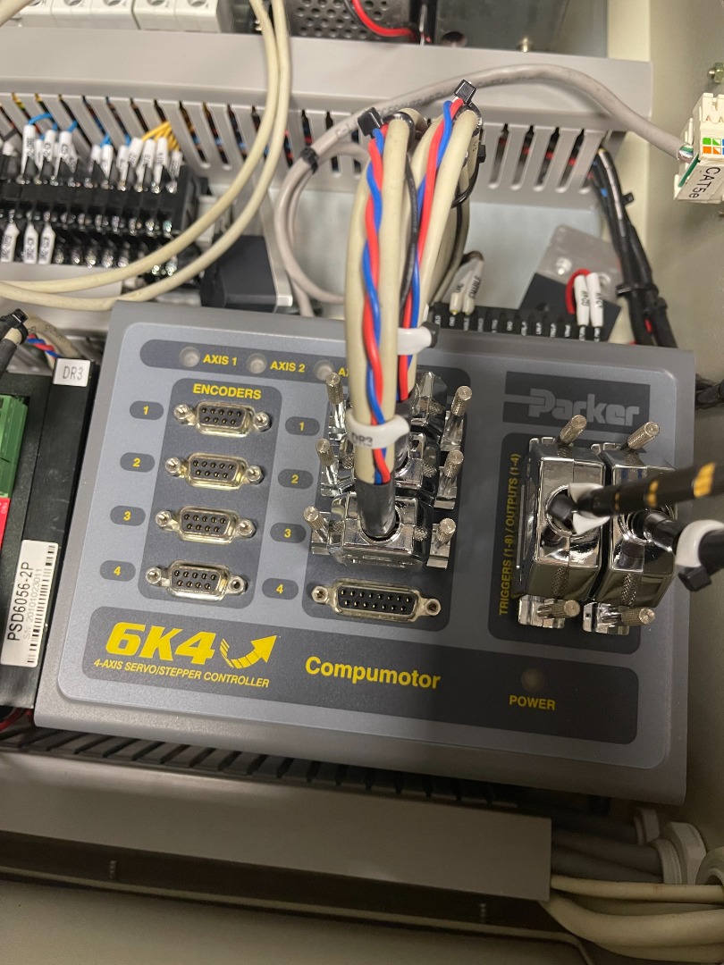 Parker 6K4NK multi axis controller with 3 motor drivers, power supply