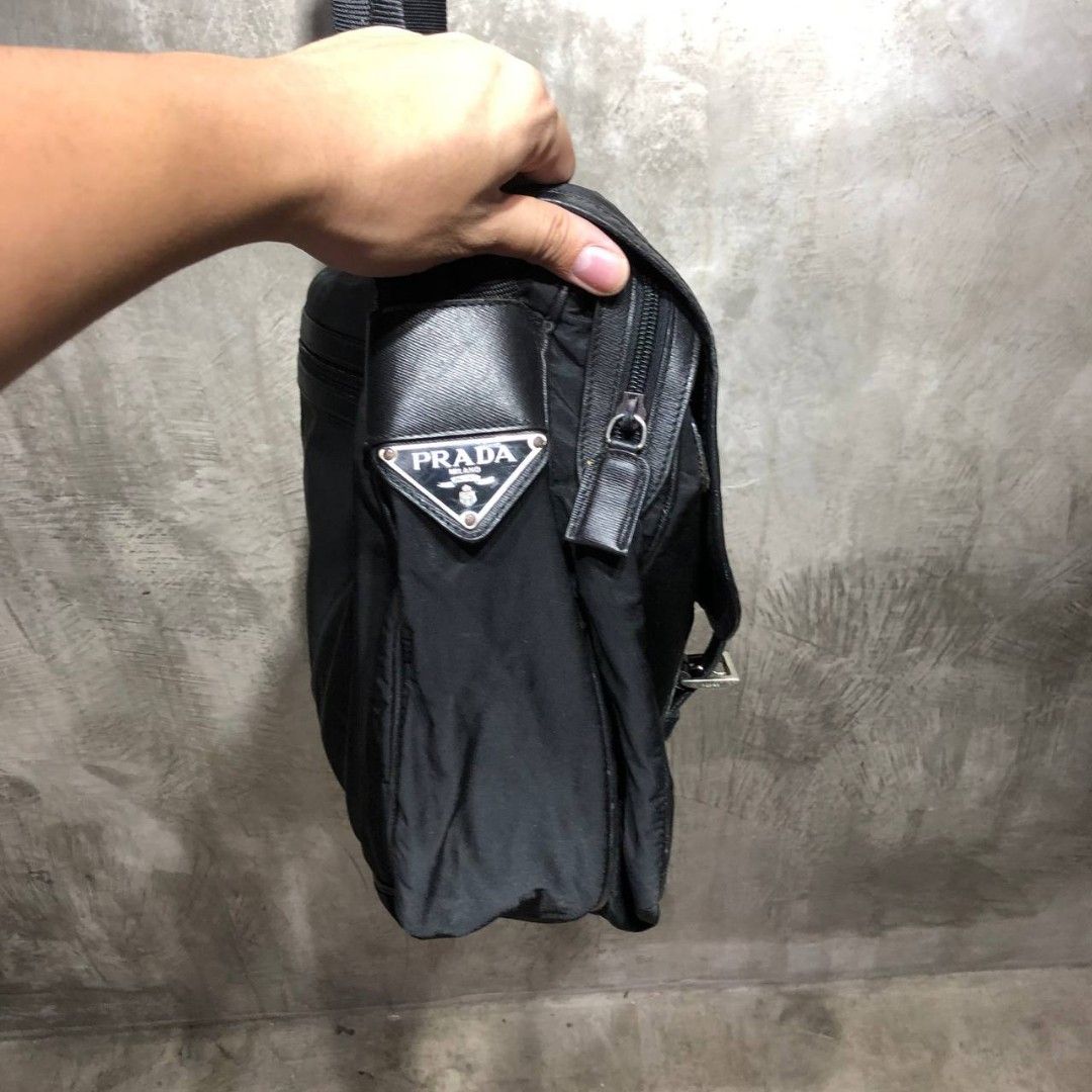 Prada Side Emblem Laptop bag (Category: Luxury Bags & Wallets) located in Quezon City. Submitted by johnpaulperezzz (Listing ID 1246660782, Image 2). Description: Prada Side Emblem Laptop Bag dimension: Width: 15" Length: 11" can fit. 15-16" Laptop Condition: 8.5/10 Issue: - Metal rust at one side retail: $1800 Price: 15k.