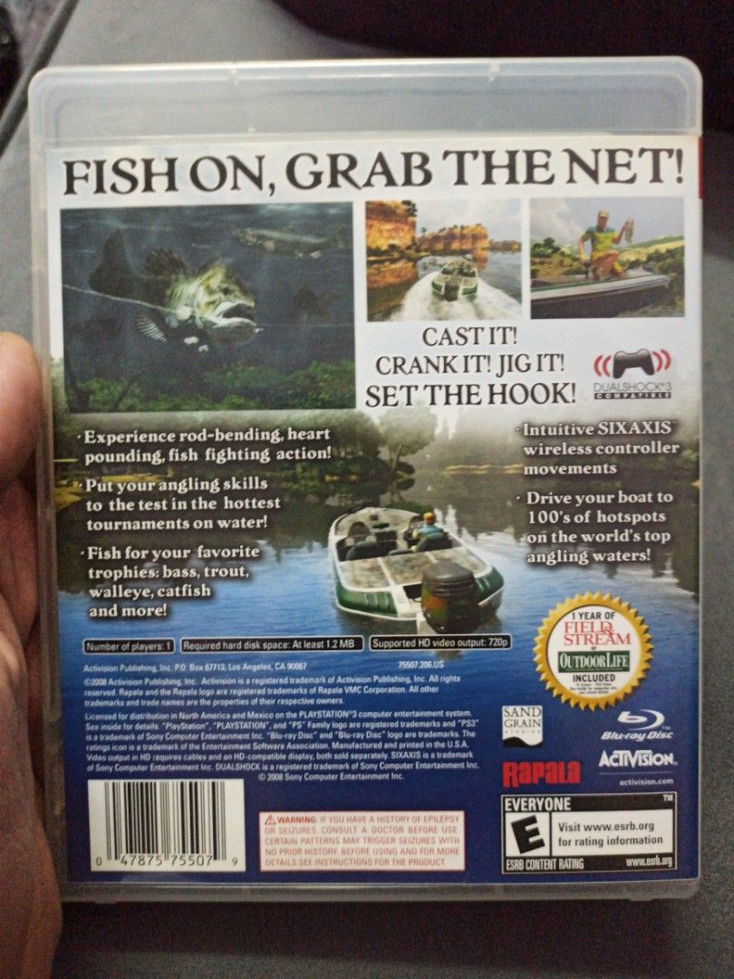 Ps3 Games - Rapala Fishing Frenzy 2009, Video Gaming, Video Games,  PlayStation on Carousell