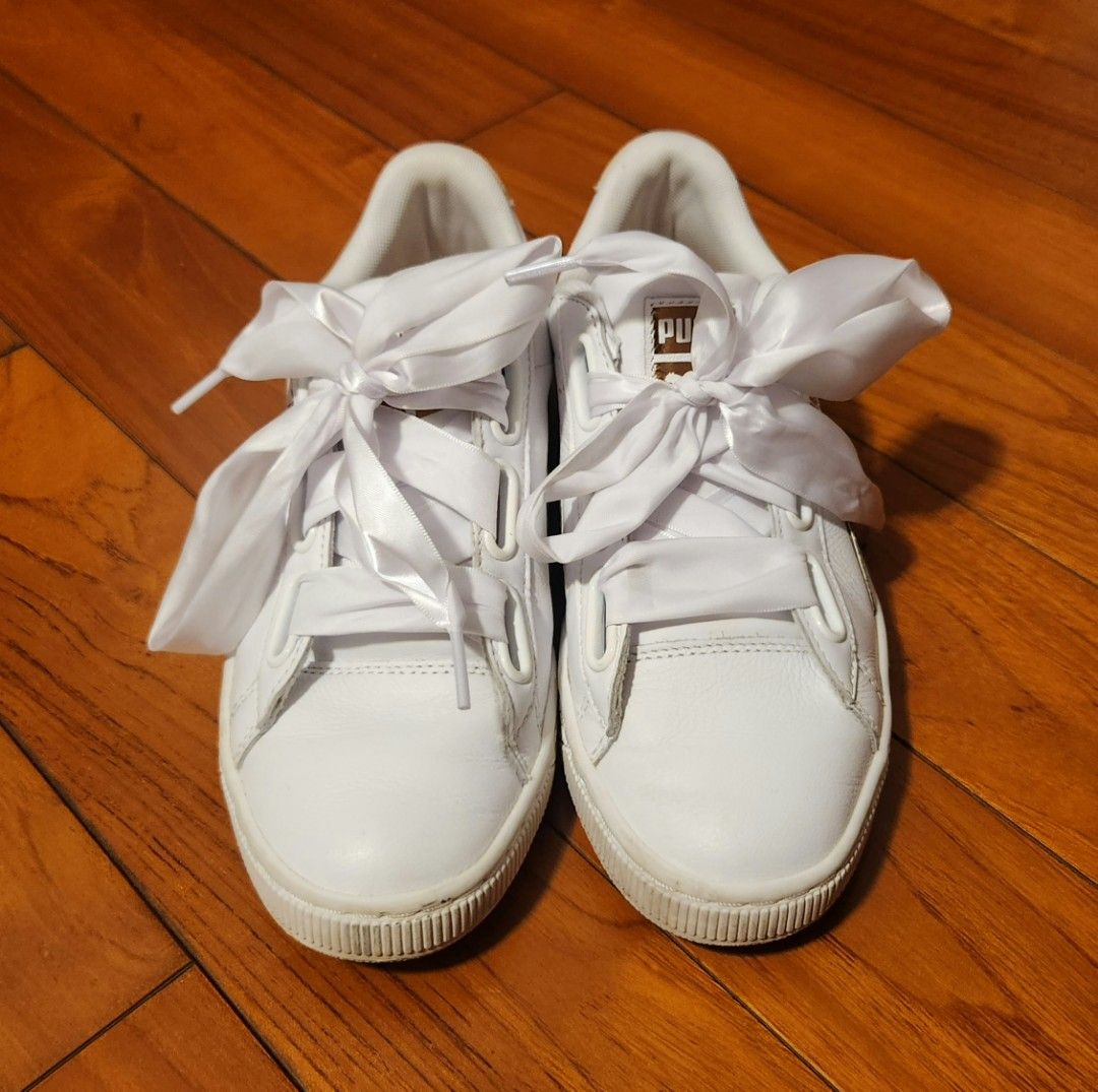 Puma basket heart sales white rose gold