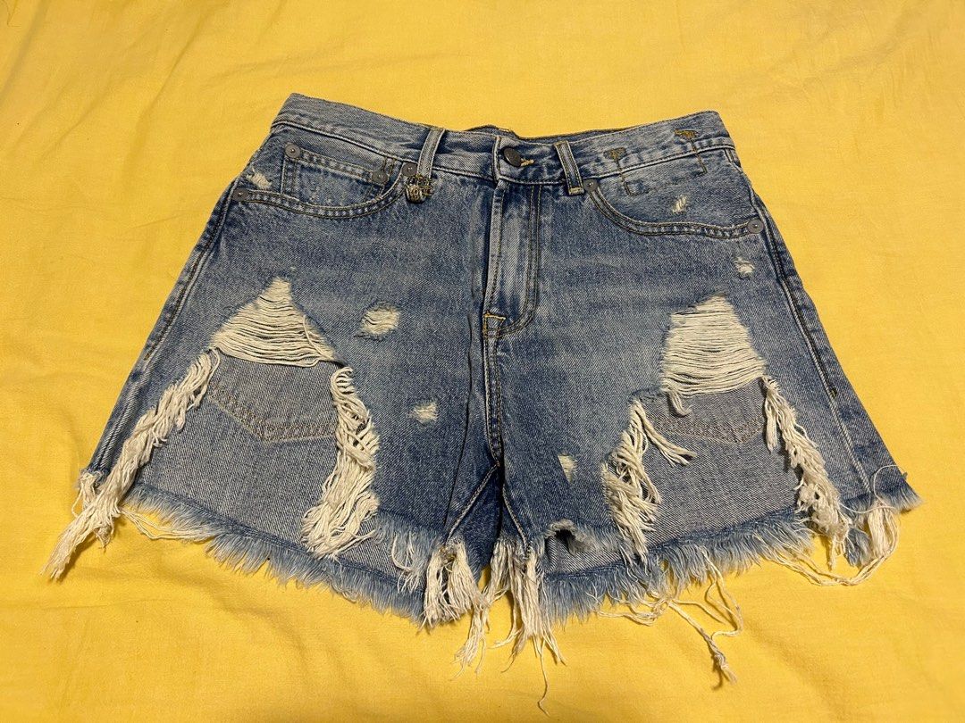 R13 denim hotsell shorts
