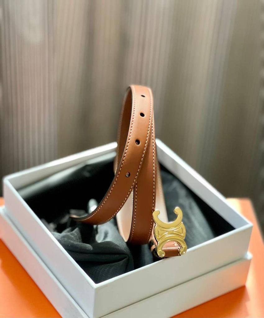 Celine triomphe Tan belt sz 75