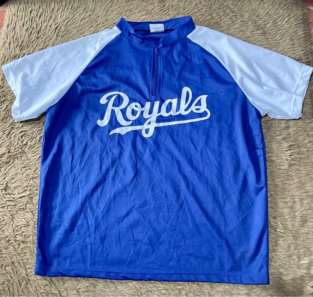 MLB KC ROYALS V-NECK JERSEY, Men's Fashion, Activewear on Carousell