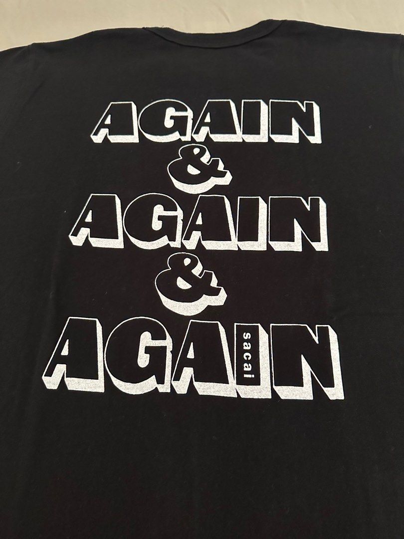 SACAI « Again & Again & Again » Tee, 男裝, 上身及套裝, T-shirt