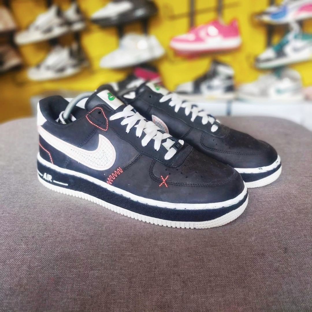 Sepatu Nike Air Force 1 Low 07 Crimson Exposed Stitching Fesyen
