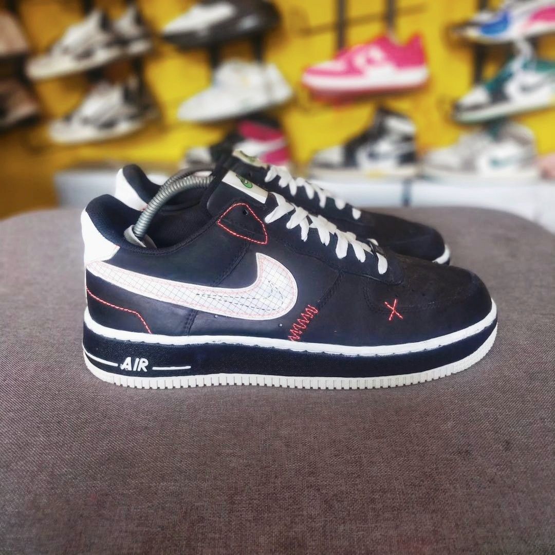 Sepatu Nike Air Force 1 Low 07 Crimson Exposed Stitching Fesyen