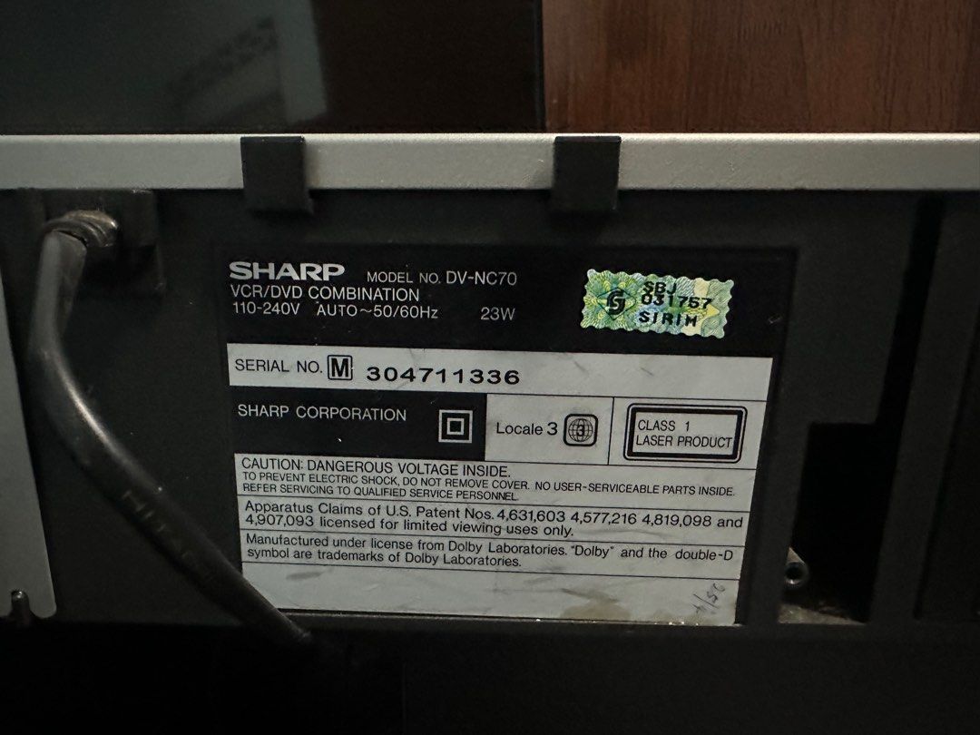 sharp vcr/dvd combination, TV & Home Appliances, TV & Entertainment