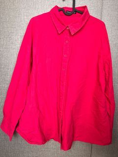 Shein shocking pink blouse