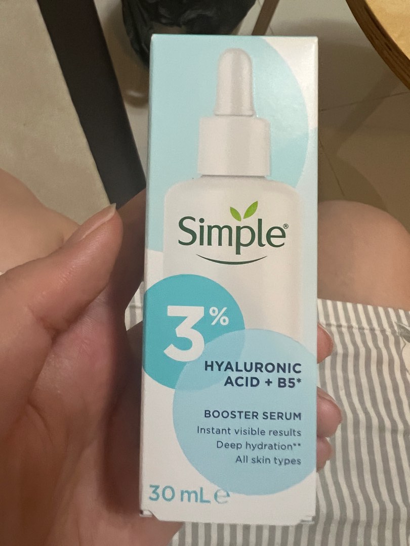 Simple Hyaluronic acid +B5 booster serum, Beauty & Personal Care, Face ...