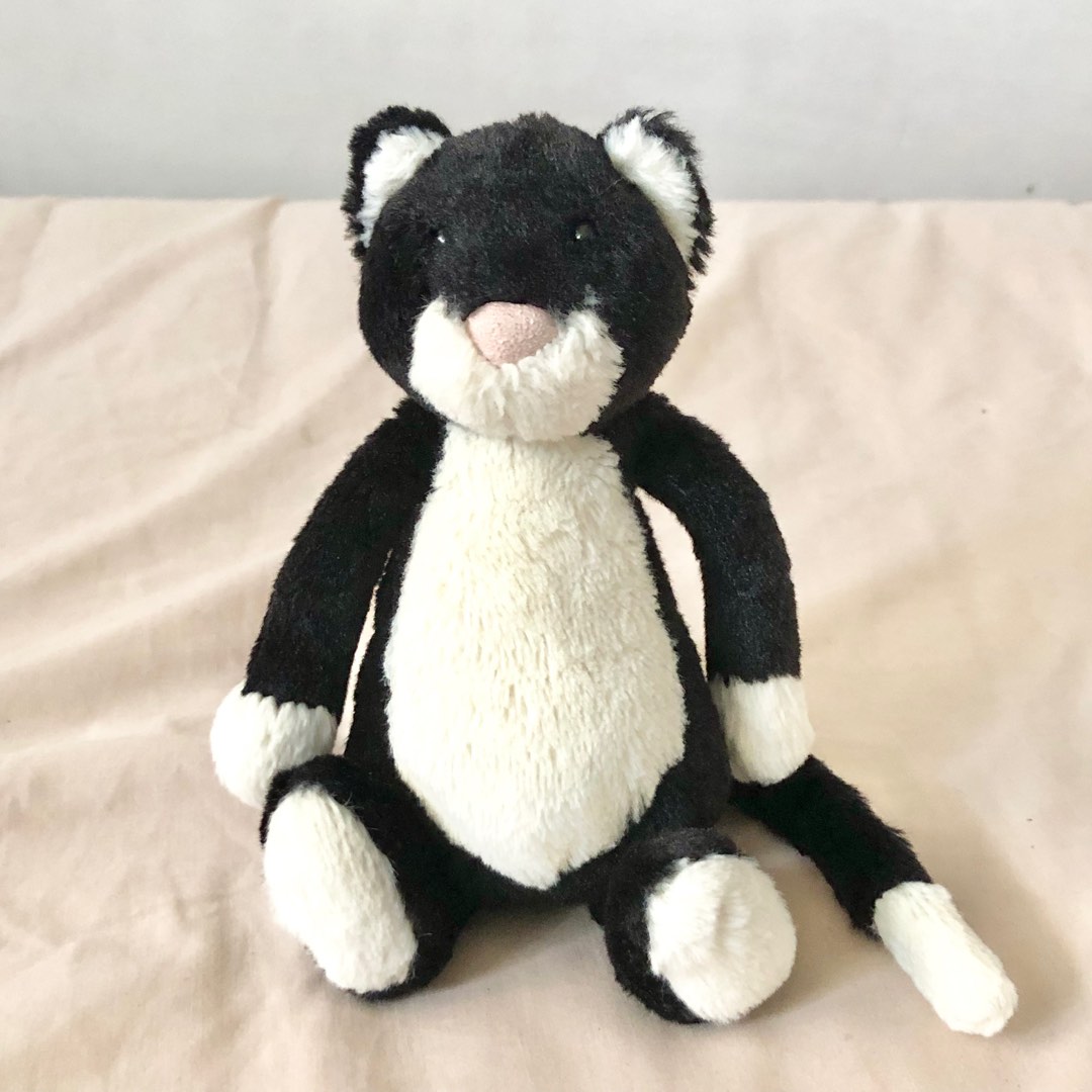 Small Jellycat bashful black and white cat Hobbies Toys Toys