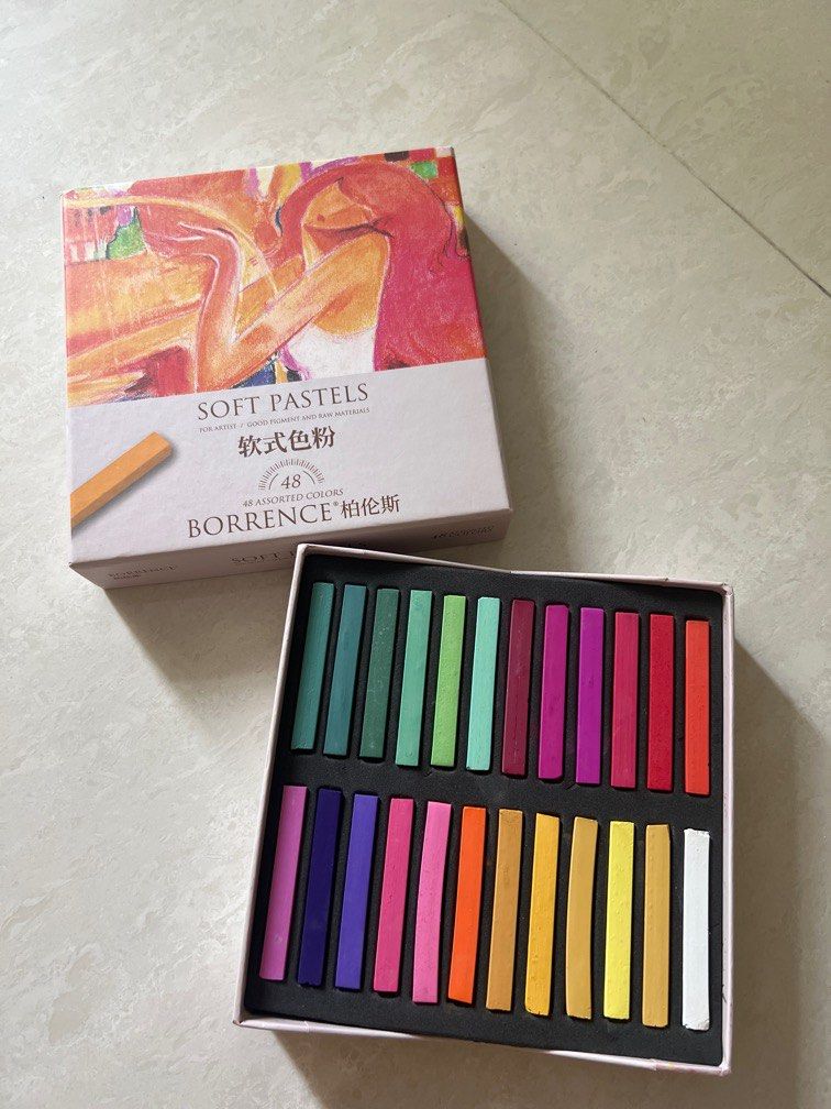 Soft Pastels Square Chalks 48 colors, Hobbies & Toys, Stationery & Craft,  Art & Prints on Carousell