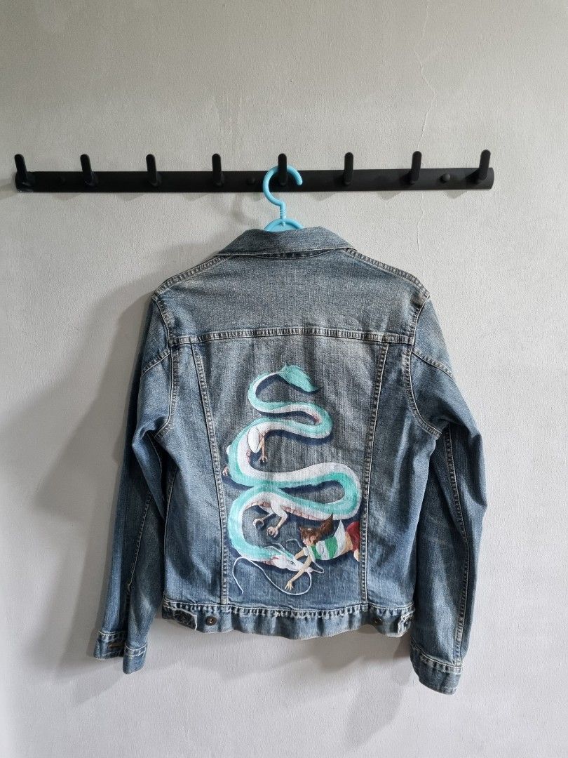 Snake jean jacket top