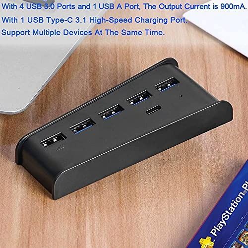 5 Port USB HUB High Speed USB Splitter for PS5 Game Console 