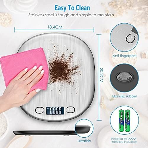 1pc Digital Kitchen Scale For Baking And Cooking-accurate And Easy To  Use-perfect For Measuring Ingredients And Weighing Food-an Essential Kitchen  Tool And Accessory-powered By 2pcs Size 5 Batteries