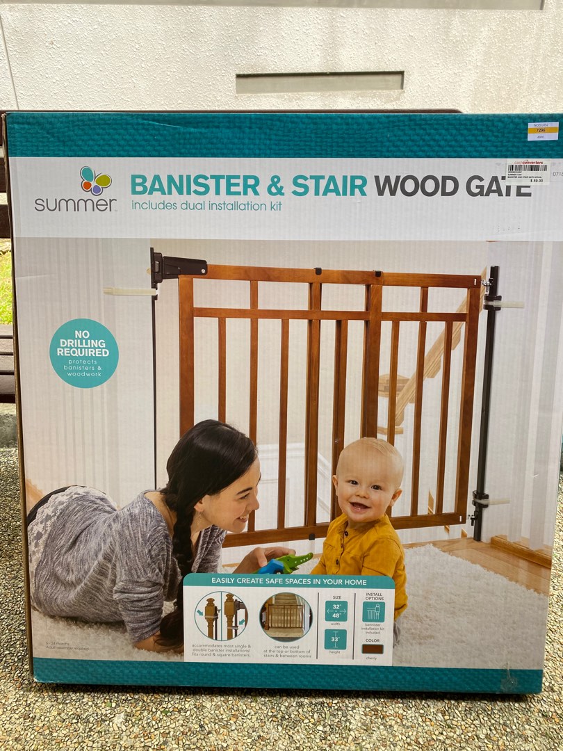 Summer Banister & Stair Wood Gate, Furniture & Home Living, Furniture