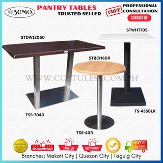 🍽️🪑SUMO Pantry Tables🍽️🪑 Table Tops, Table Legs, Aluminum Table, Commercial Table Top Furniture, Cafe Table, Outdoor Table, Restaurant Table, Bar Table, Restaurant Furniture, Home Furniture, Pantry Table, Food Court Table