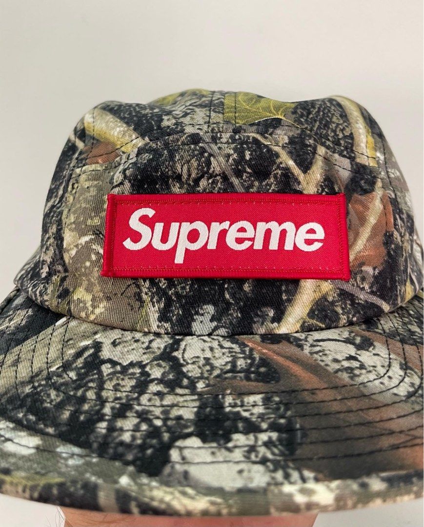 Supreme cap 初期ボックスロゴ／カモフラ・キャンプキャップ（1 