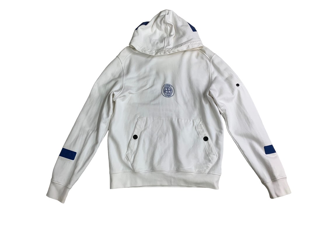 Supreme stone island hoodie white discount