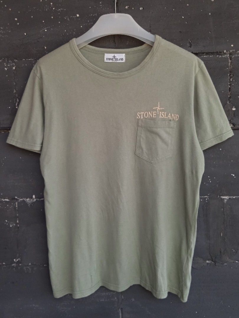 RE-POCKETS STONE ISLAND 'Target' Logo T-Shirt Stone