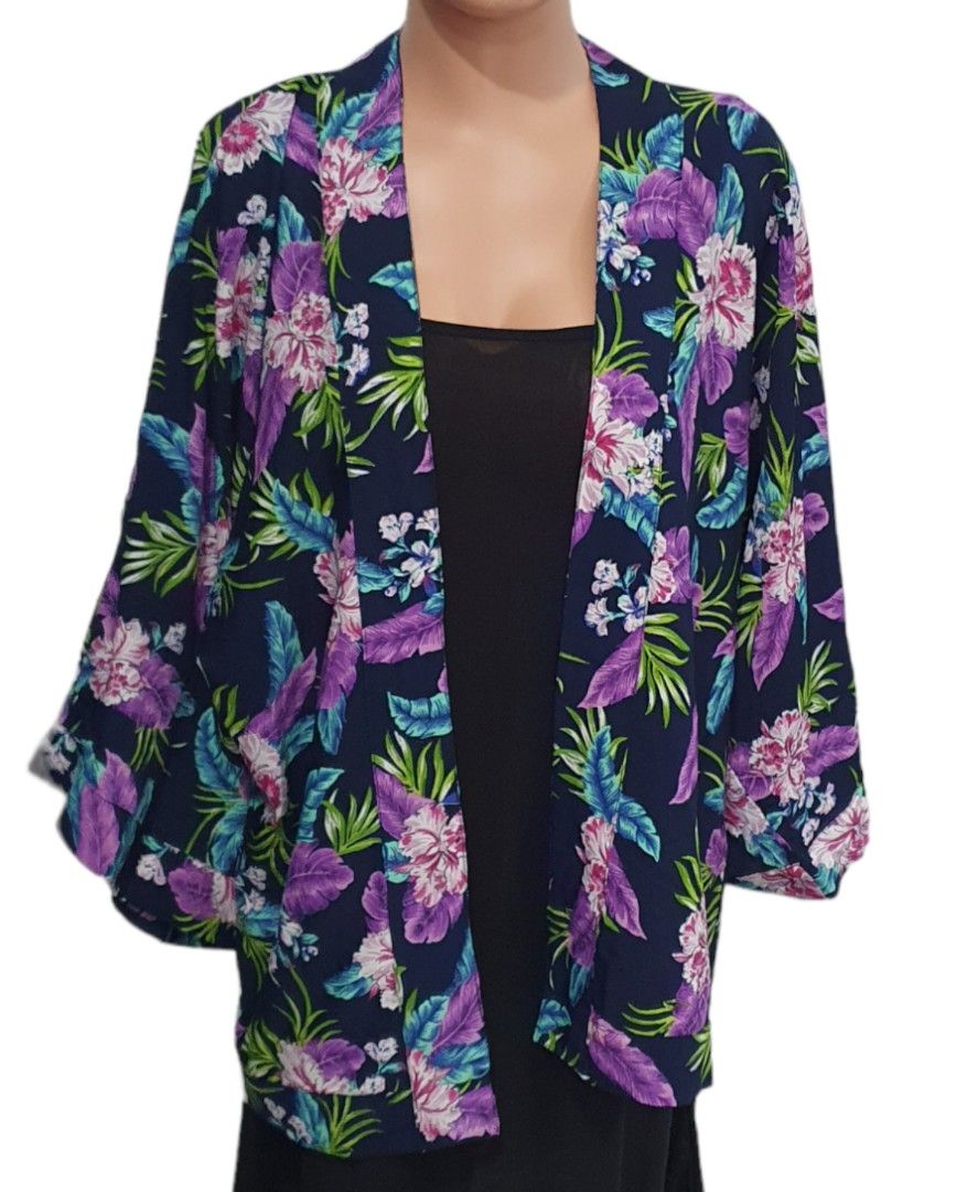 1XL TA703 New Look Ladies Floral Kimono Cardigan tops blouse plus