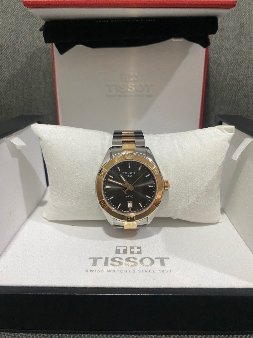 Tissot PR 100 Sport Chic (Category: Luxury Watches) located in Mandaluyong City. Submitted by _jppascua (Listing ID 1246717907, Image 2). Description: TISSOT PR100 SPORT CHIC watch 36 mm diameter Brand new, unused International warranty until Sept 2024 With paper bag, box, and complete inclusions More details here: https://www.tissotwatches.com/en-en/t1019102206100.html Last price posted. MOP - Bank transfer or GCash .