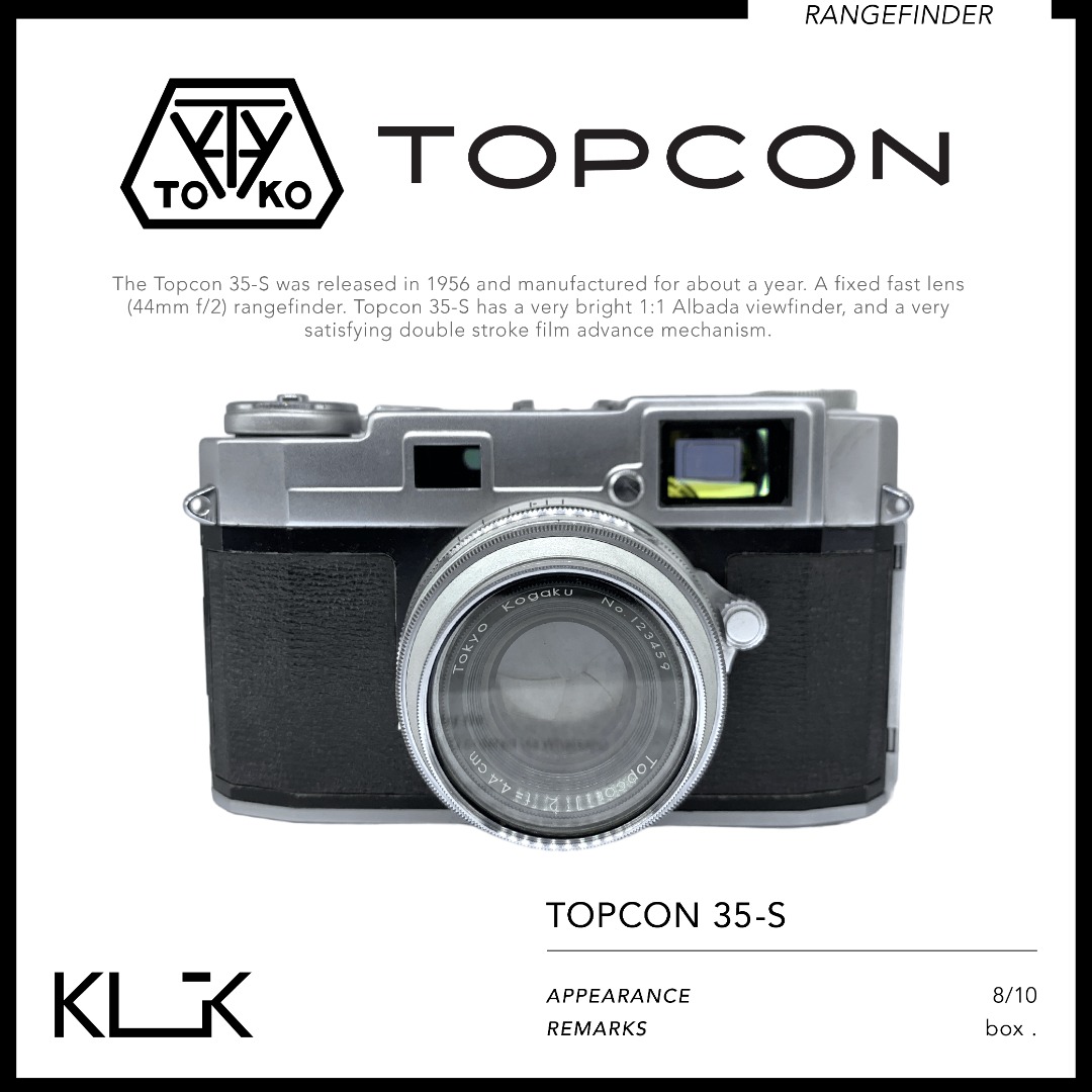 Topcon 35-S, Photography, Cameras on Carousell