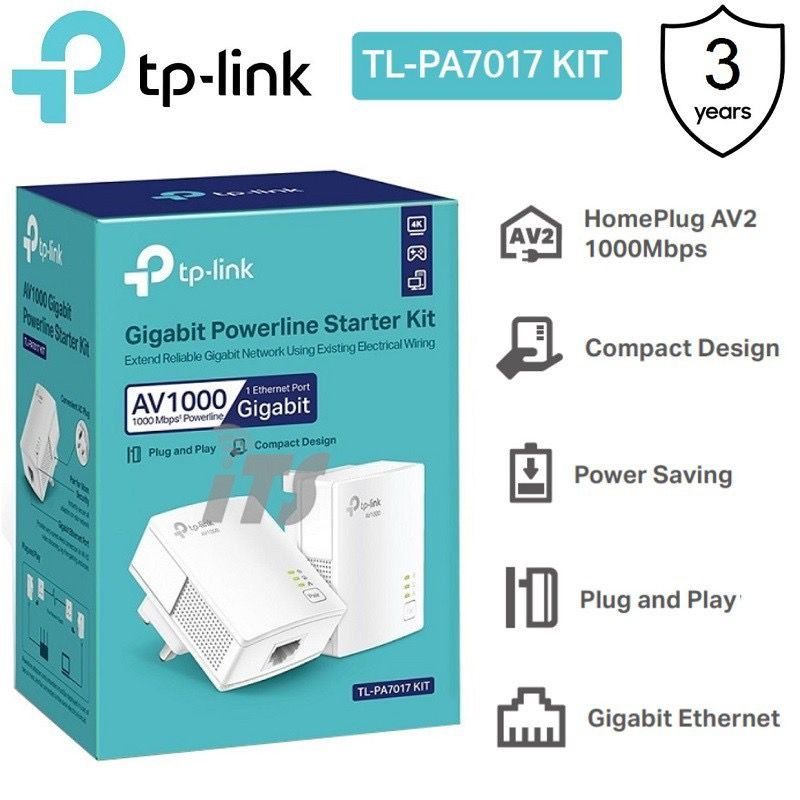 TL-WPA7617 KIT AV2/AV1000 Gigabit Powerline Home Plug