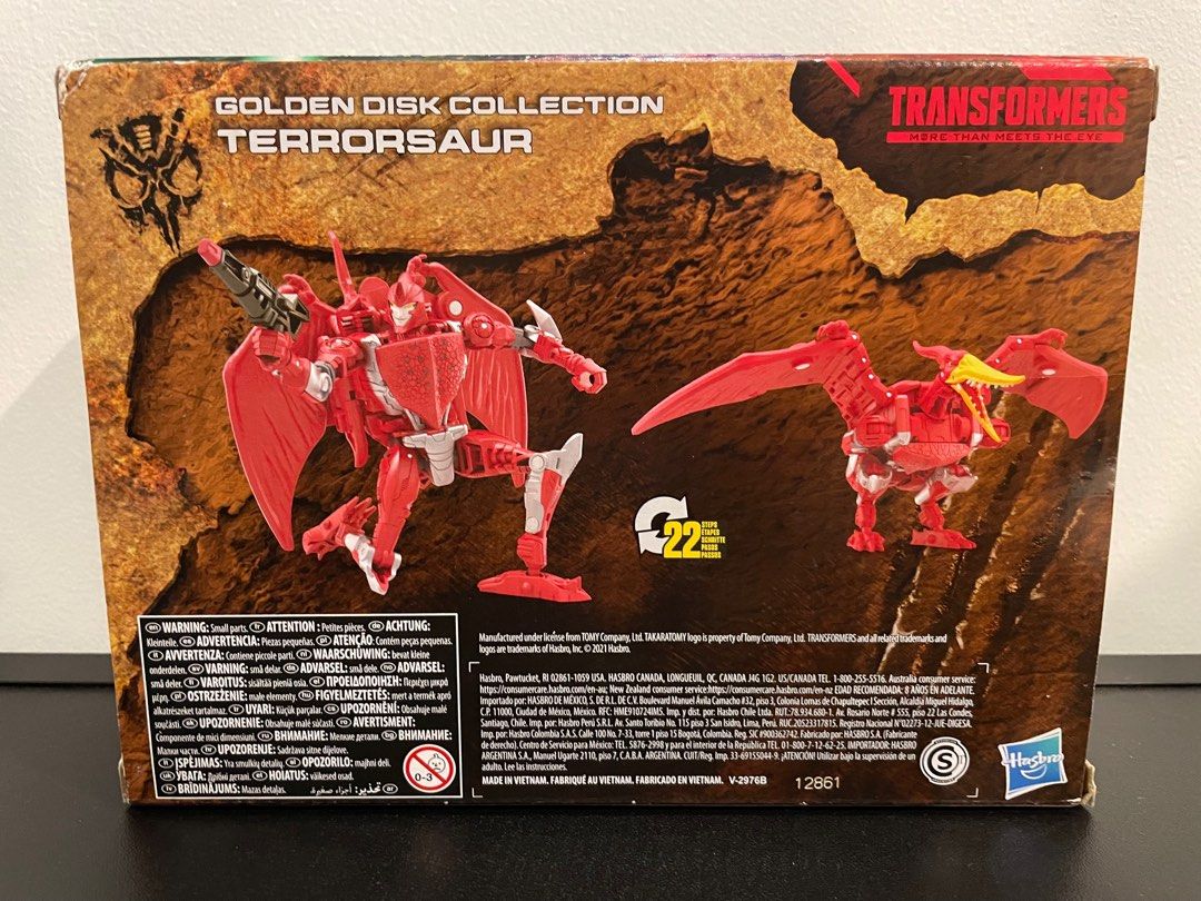 Transformers War For Cybertron Trilogy Kingdom Golden Disk Collection Terrorsaur, Hobbies & Toys