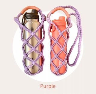 Tumbler bag crochet strap handle bottle