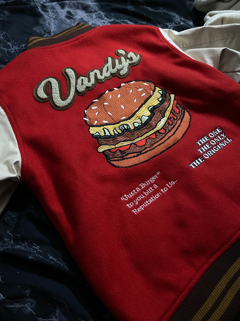 Vandy The Pink 4 Year Anniversary Varsity Jacket Red Burger