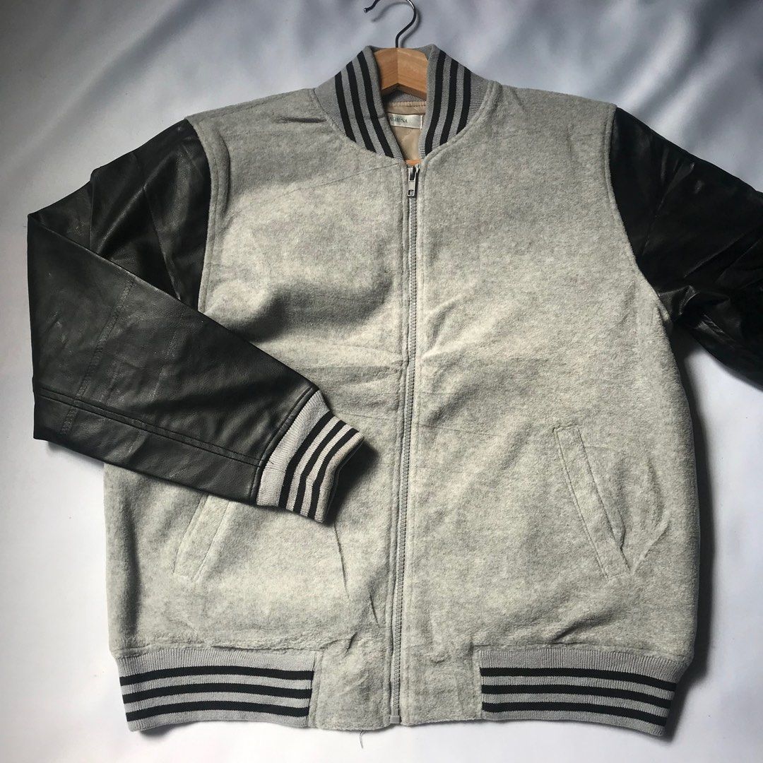 New Leather+Embroidered Varsity Jacket, Men's Fashion, Coats, Jackets and  Outerwear on Carousell