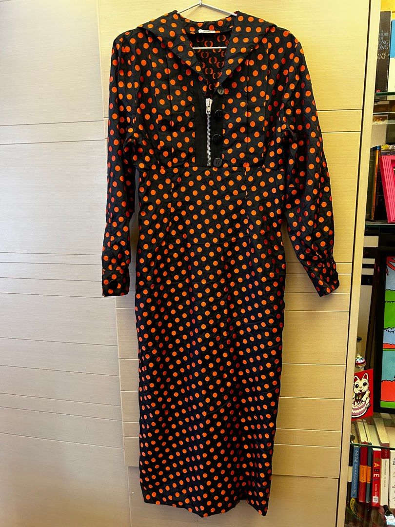 Vintage Miu Miu fall 2013 black and red polka dot dress, 名牌