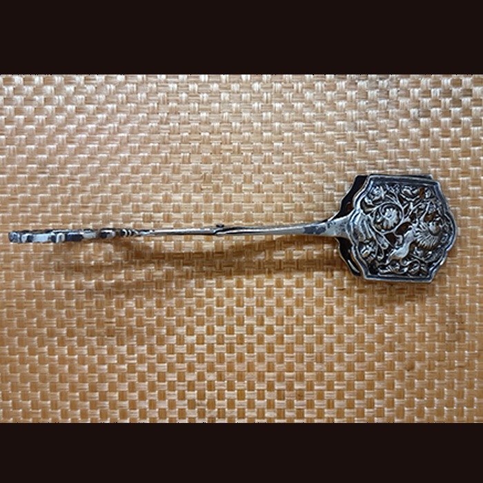 Vintage Silverplate Tongs Brass Flora and Fauna on Carousell