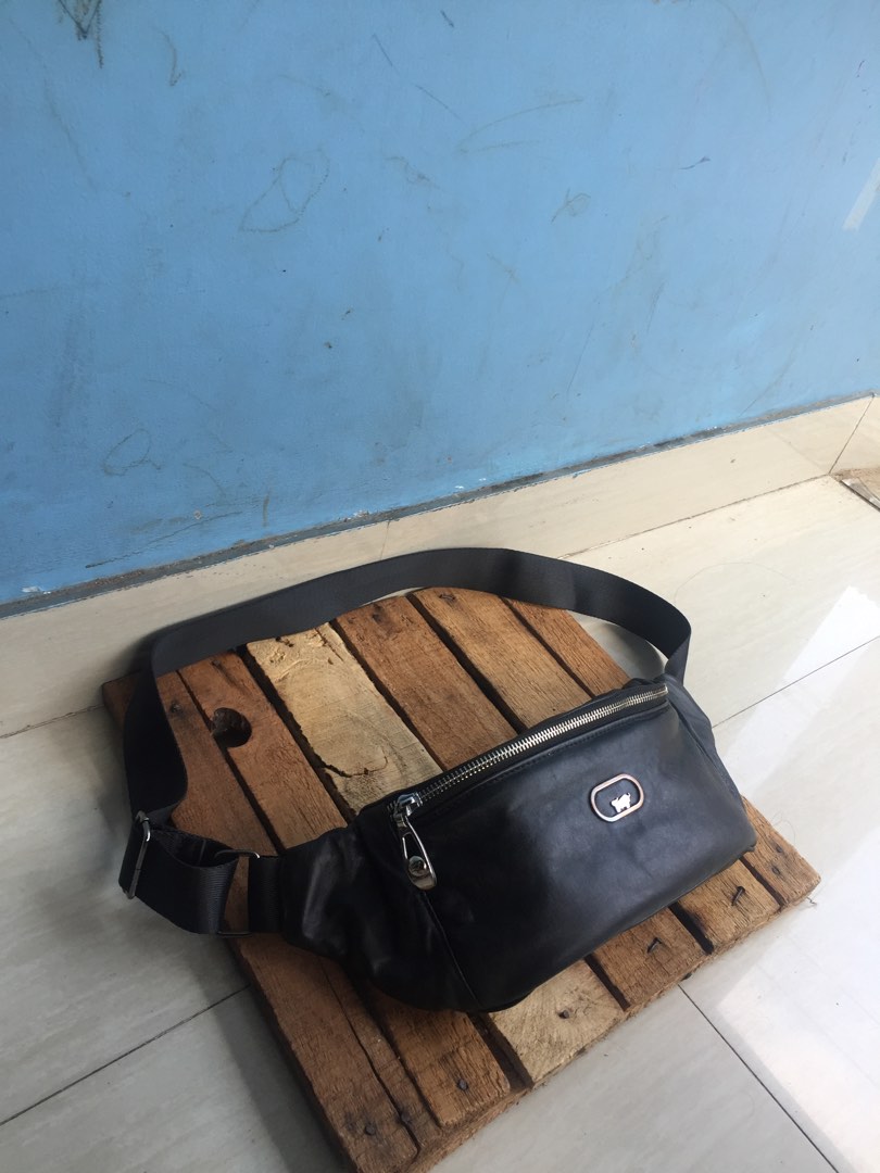 Waist Bag Braun Buffel Original, Fesyen Pria, Tas & Dompet , Tas