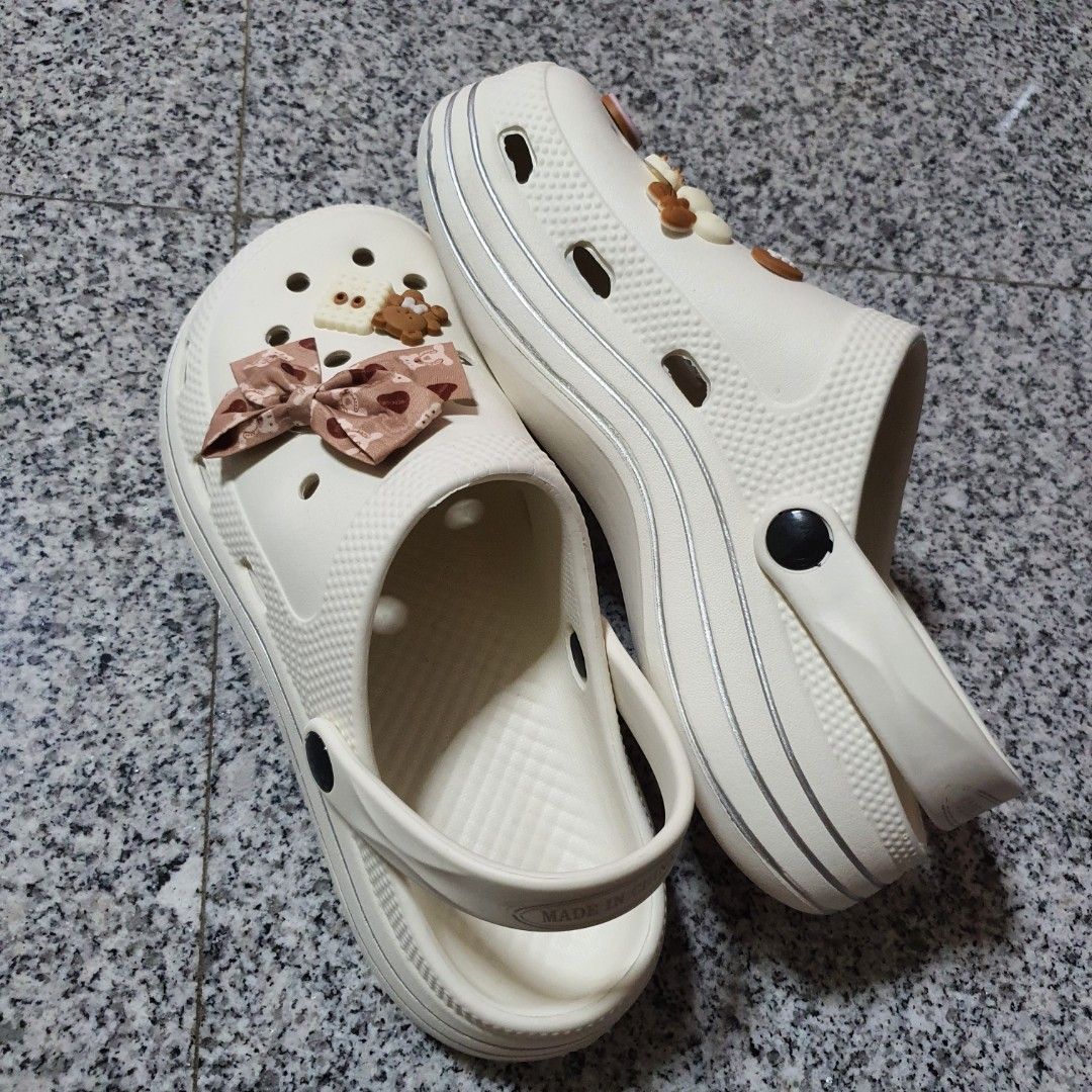 White slip hotsell on slippers