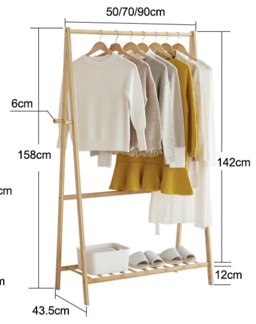 Wooden Clothes Rack, Furniture & Home Living, Furniture, Shelves
