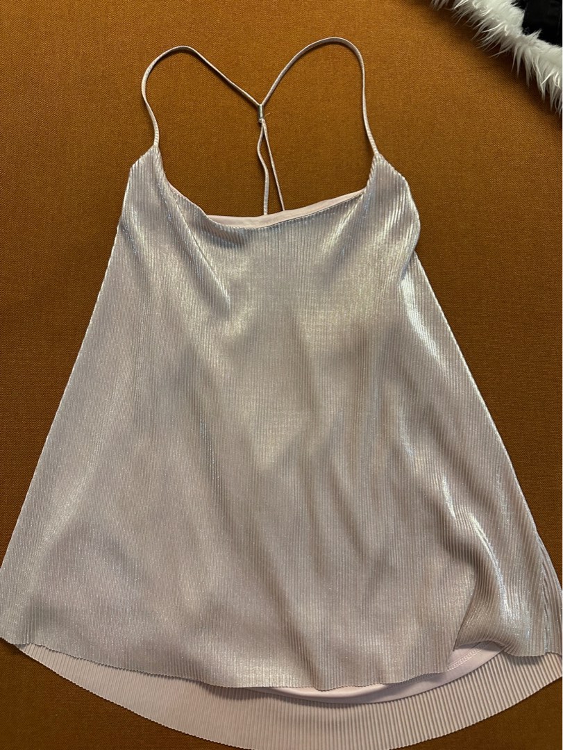 Metallic Backless Top