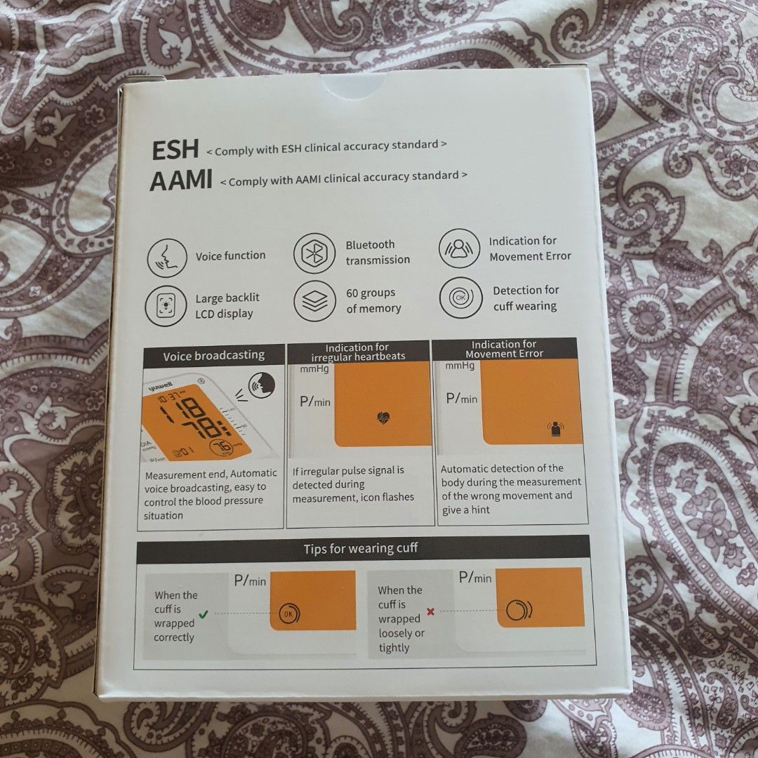 Yuwell Blood Pressure Monitor, Health & Nutrition, Health Monitors